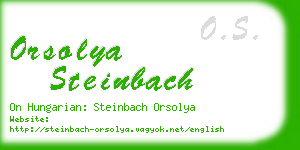 orsolya steinbach business card